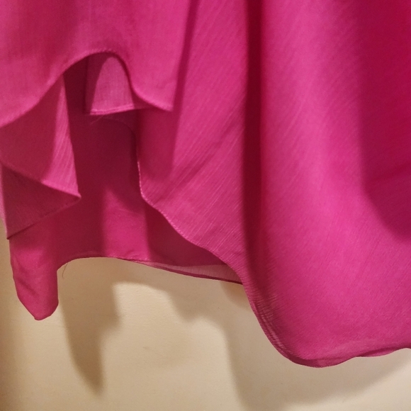 DAVID'S BRIDAL Fuschia Strappless Short Wedding dress size 8 - Picture 8 of 10